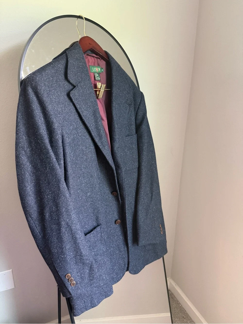 Vintage 70's 80’s J Crew Three Pocket Blazer Sport Coat Mohair Wool medium